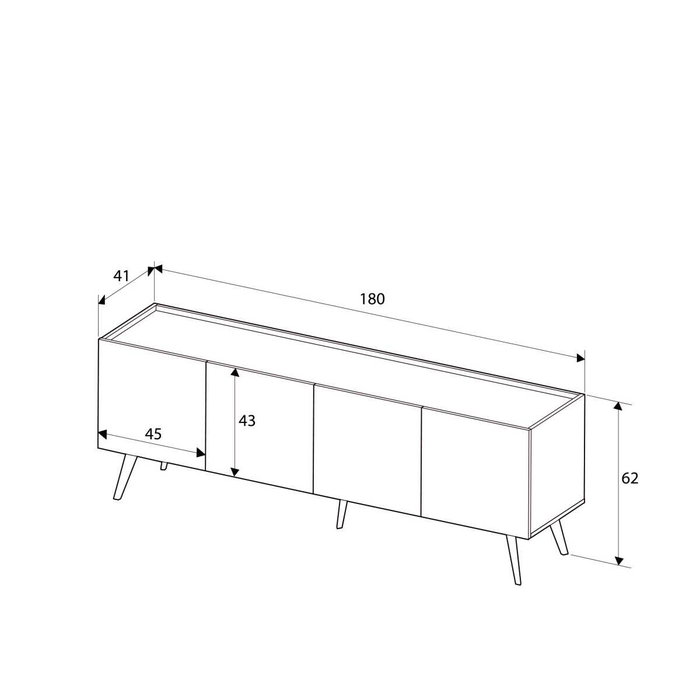 Hanah Home Tvc-740-Ff-1 Soporte de TV de Roble Hanah Home Tvc-740-Ff-1 Soporte de TV de Roble
